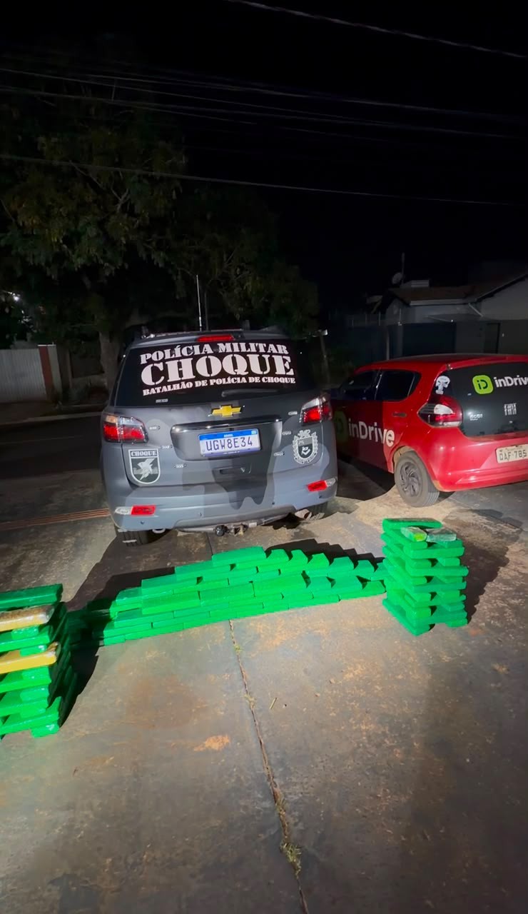 Casal é preso pelo BPChoque com 120 kg de maconha e prejuízo ao tráfico passa de R$ 290 mil em Campo Grande