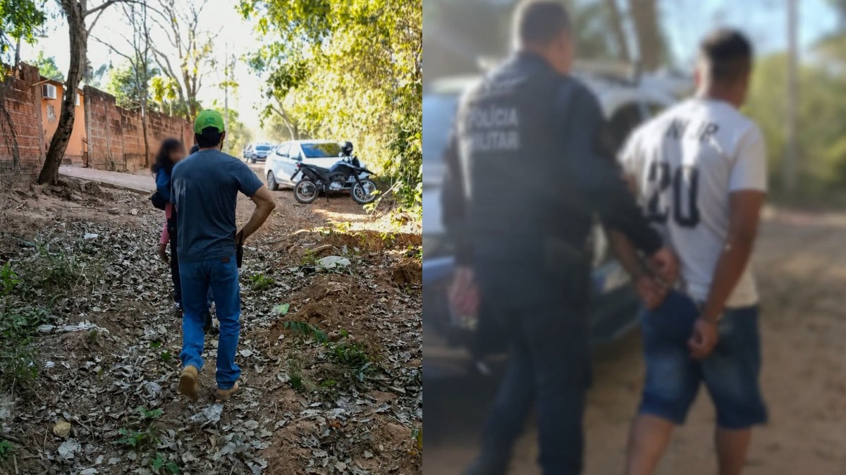 Homem é preso em mata com a filha de 5 anos após assassinar a esposa a facadas em Aquidauana