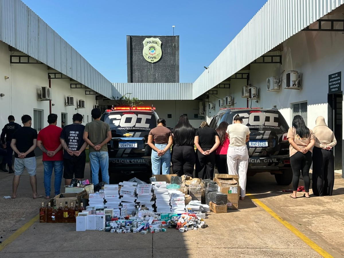 Operação no Aero Rancho: Polícia Civil apreende produtos importados e prende 11 em Campo Grande
