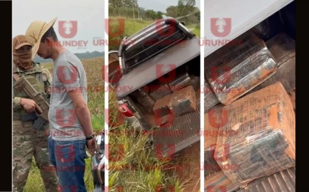 Traficante capota caminhonete e é preso na fronteira