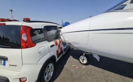 Colisão entre carro e jato paralisa aeroporto de Milão