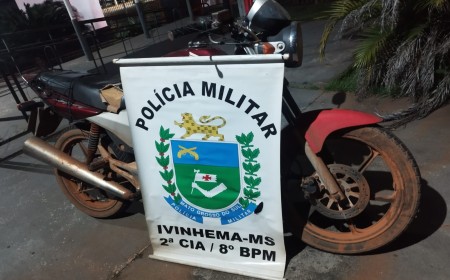 PM recupera motocicleta com registro de roubo em Ivinhema