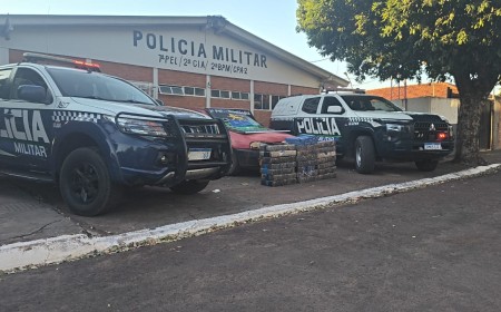 PM apreende 241 kg de maconha e antena Starlink em carro abandonado na MS-395 em Brasilândia