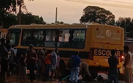 Idoso de 55 anos morre após bicicleta elétrica ser atingida por ônibus escolar em Anastácio