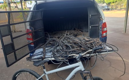Homem é preso pela Polícia Militar arrastando cabos de alta tensão furtados de radar na BR-262 em Três Lagoas
