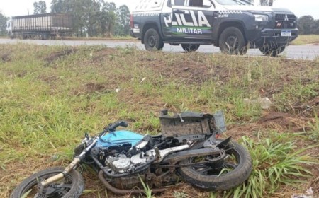 Motocicleta é encontrada caída às margens da BR-158 em Três Lagoas