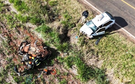 Acidente grave na BR-376 deixa um morto e cinco feridos em Ivinhema
