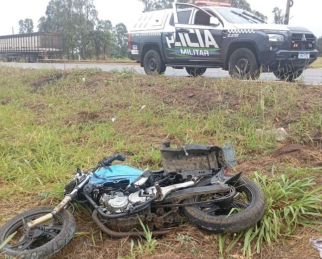 Motocicleta é encontrada caída às margens da BR-158 em Três Lagoas