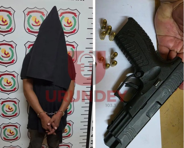 Brasileiro procurado por tráfico é flagrado armado e bêbado na fronteira
