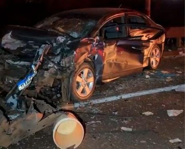 Grave acidente entre três veículos deixa um morto e quatro feridos na BR-163, em Dourados