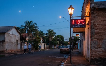 Frio marca noite de baixa temperatura em Nova Andradina com termômetros na casa dos 15°C e sensação térmica de 12°C