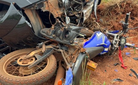 Colisão frontal na MS-141 entre Ivinhema e Novo Horizonte do Sul resulta na morte de motociclista