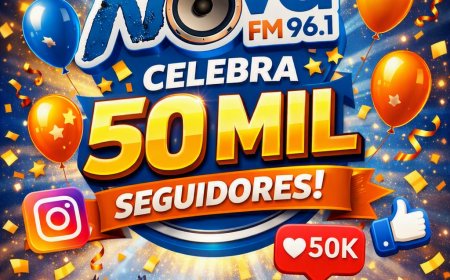 Rádio Nova FM 96.1 alcança 50 mil seguidores e consolida liderança no Vale…