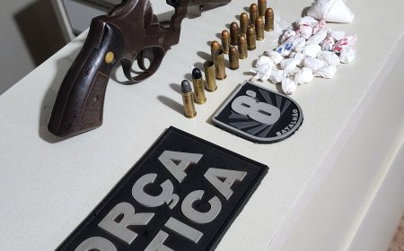 Ação rápida da Força Tática resulta na prisão de suspeito, apreensão de arma e drogas na MS-134