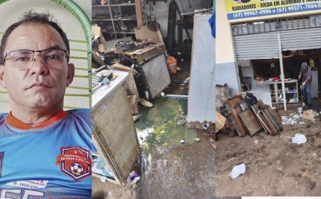 Era só uma solda: Explosão transforma oficina em cenário de destruição