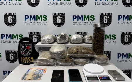 Operação Força Total: PM apreende mais de 8,5 kg de maconha e prende trio em Corumbá