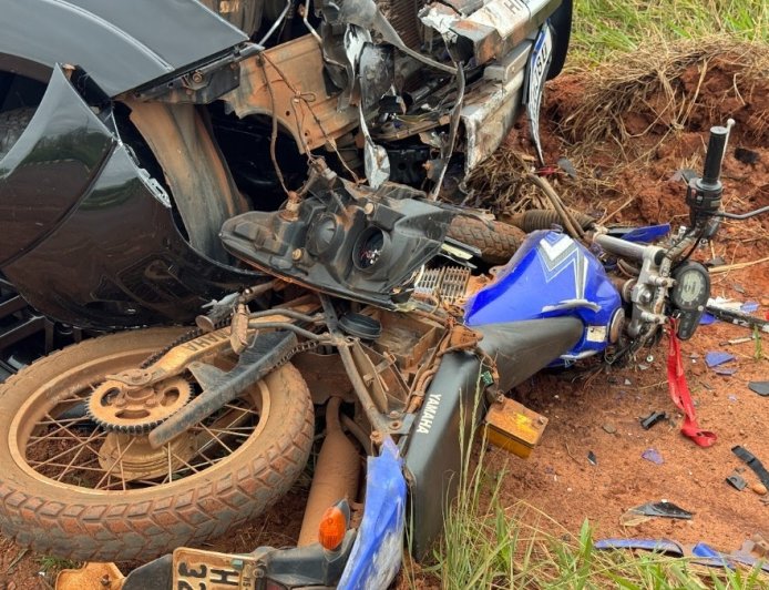 Colisão frontal na MS-141 entre Ivinhema e Novo Horizonte do Sul resulta na morte de motociclista