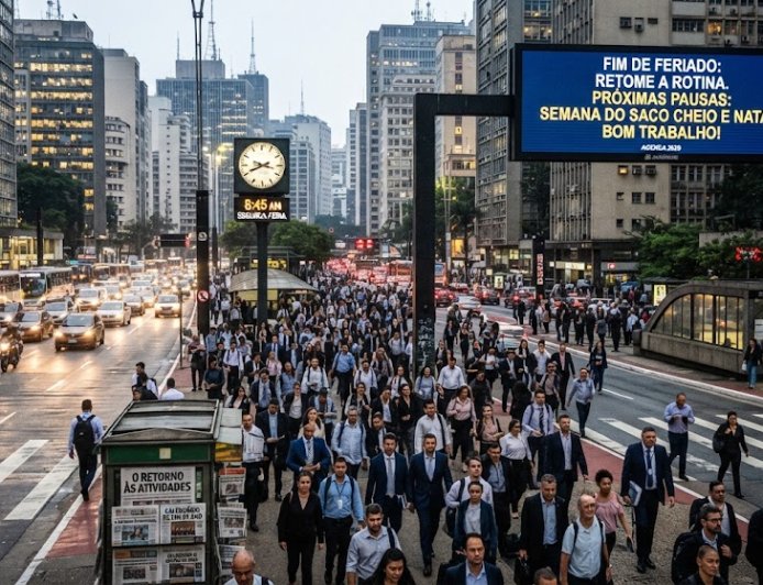 Feriado prolongado termina e o foco agora se volta para a "Semana do Saco Cheio" e as festividades de fim de ano