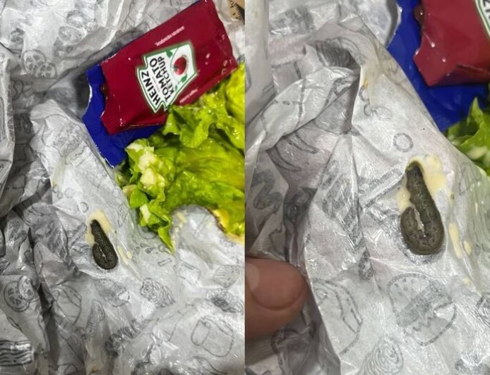 Consumidora encontra lagarta em lanche comprado no bairro Nova Lima, em Campo Grande