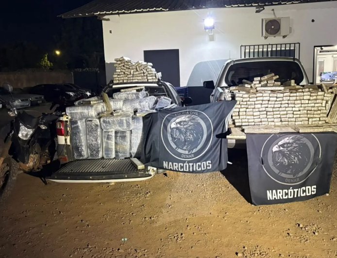 Denúncia leva polícia a casa com 1,6 tonelada de maconha