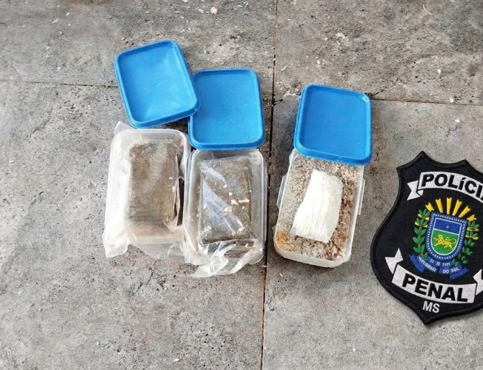 Fiscalização apreende maconha e drogas sintéticas escondidas em marmitas de presídio em Dourados