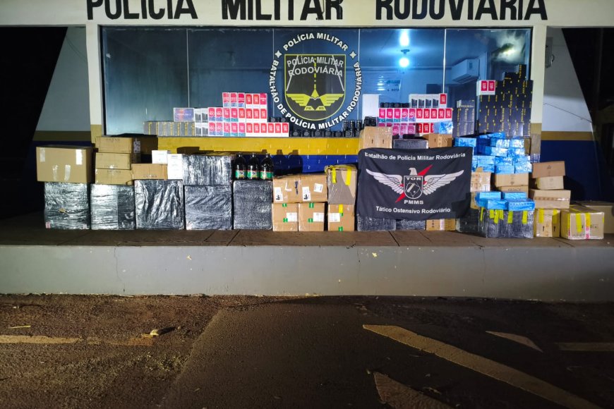 BPMRv apreende quase R$ 1 milhão em mercadorias contrabandeadas em Dourados