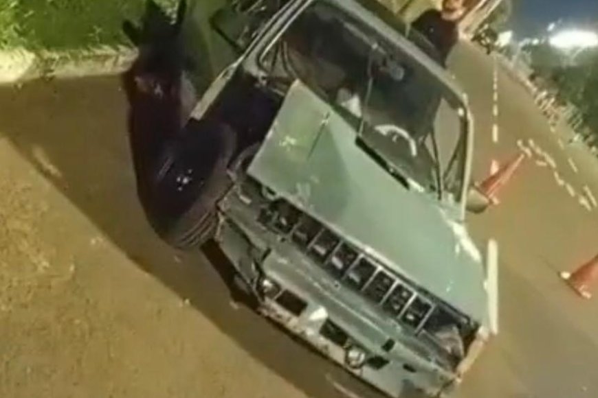 Motorista com CNH irregular faz manobra de risco e colide Chevette em Audi…