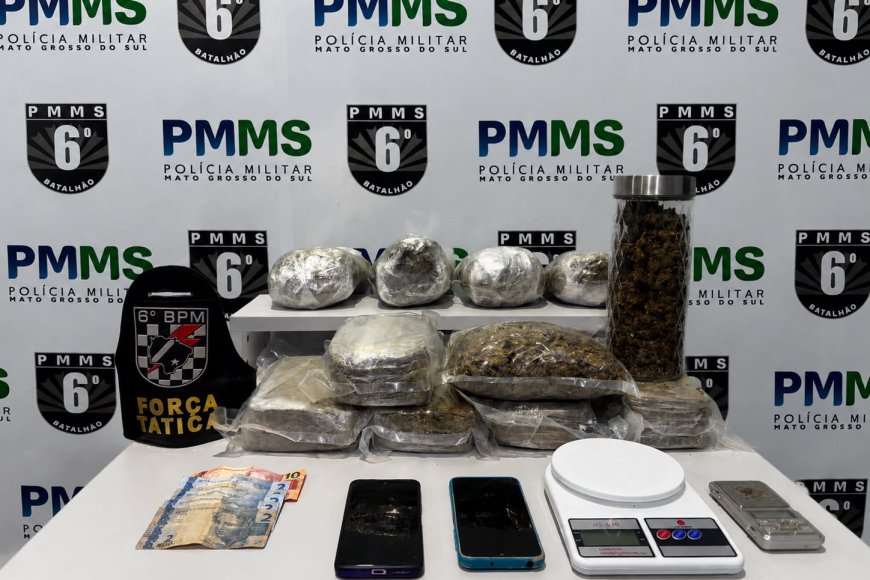 Operação Força Total: PM apreende mais de 8,5 kg de maconha e prende trio e…