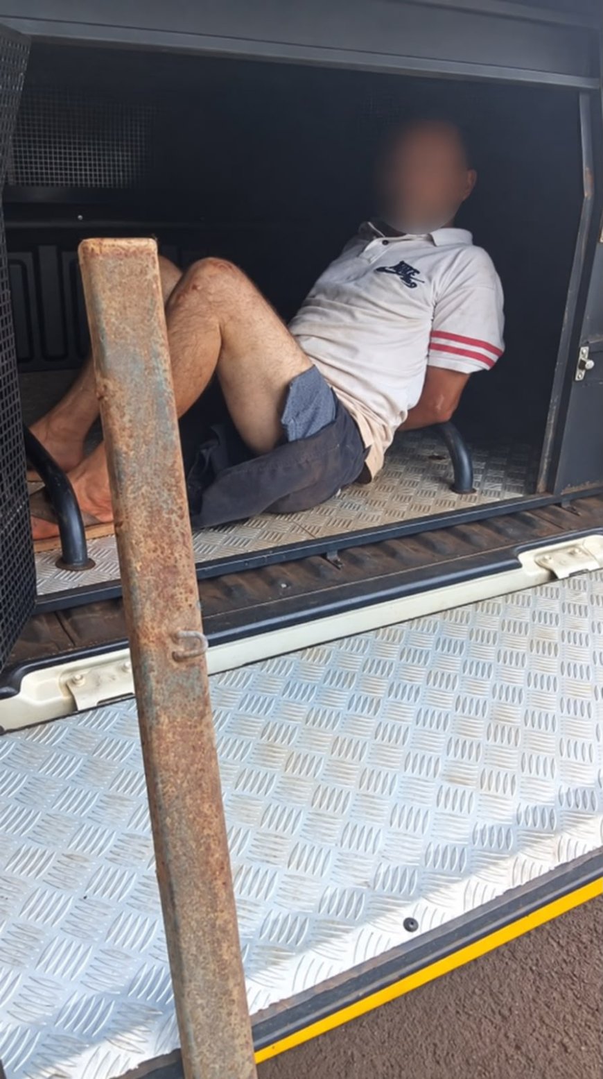 Homem é preso pela Guarda Municipal ao tentar arrombar empresa e ameaçar proprietário com barra de ferro em Dourados