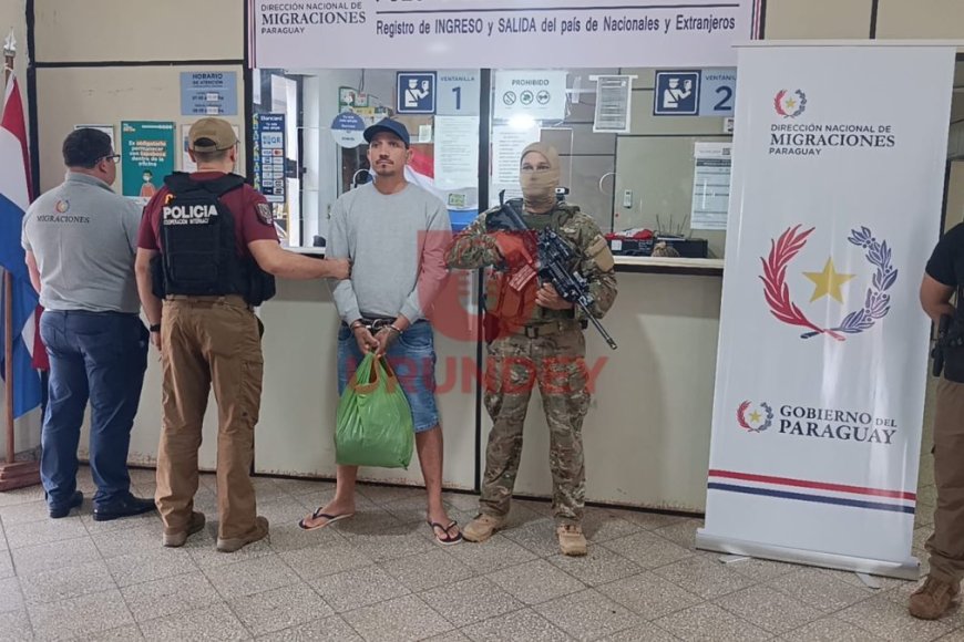 Brasileiro procurado por 40 anos de prisão é despachado do Paraguai