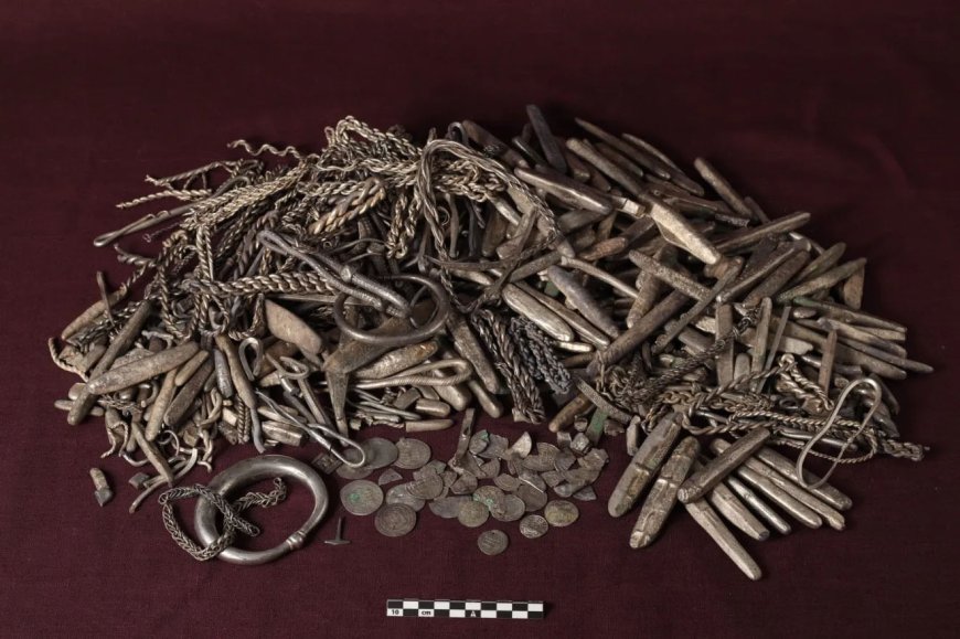 Morador foi arrumar o jardim de casa e achou prata da Era Viking