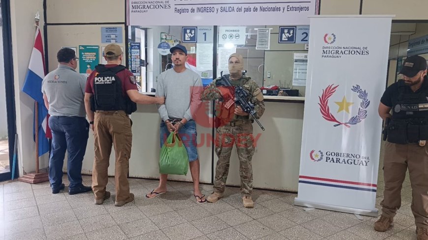 Brasileiro procurado por 40 anos de prisão é despachado do Paraguai