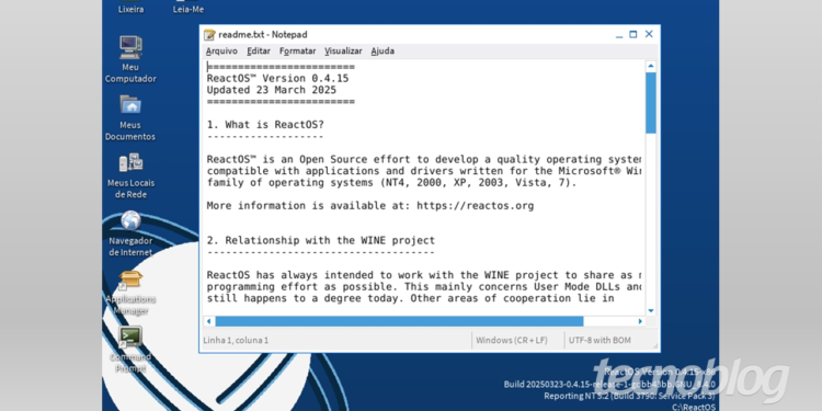 ReactOS faz 30 anos com eterna promessa de ser opção aberta ao Windows • Tecnoblog
