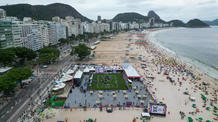 Wagner Meier - FIFA/Direitos Reservados RIO DE JANEIRO, BRAZIL - JANUARY 25: FIFA Legends friendly football match on the sidelines of the FIFA Women’s World Cup Brazil 2027™ tournament launch at the Copacabana beach on January 25, 2026 in Rio de Janeiro, Brazil. (Photo by Wagner Meier - FIFA / FIFA via Getty Images)