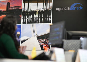 Equipe de fotografia da Agência Senado.