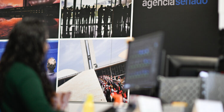 Equipe de fotografia da Agência Senado.