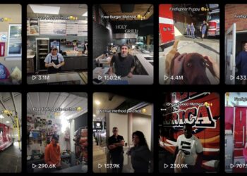 Imagem mostra várias capturas de tela de vídeos virais feitos com smart glasses