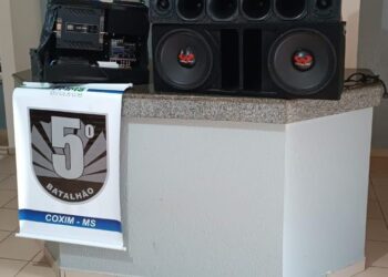 Polícia Militar apreende equipamento de som após perturbação do sossego em Coxim