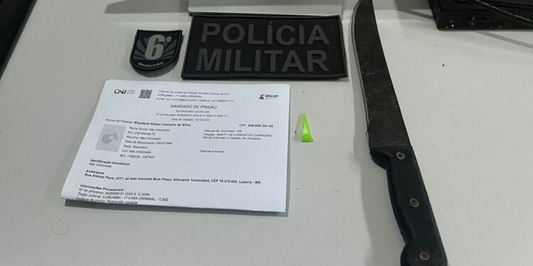 Polícia Militar captura foragido da Justiça em Ladário e chega a nove capturas em 2026.