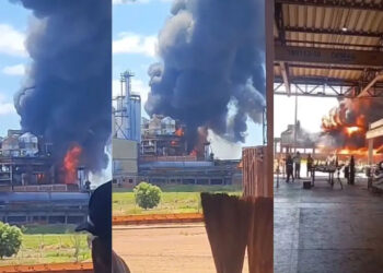 Incêndio atinge usina de etanol em Caarapó