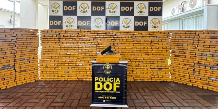 DOF apreende quase 2 toneladas de droga em caminhonete roubada