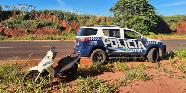 Motoneta é localizada abandonada pela Polícia Militar em Nova Andradina