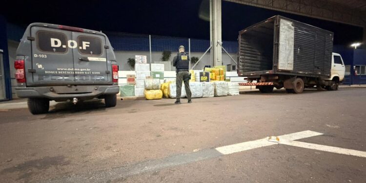 DOF apreende caminhão com carga milionária de cigarros na fronteira