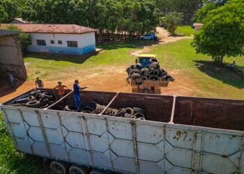 Prefeitura de Nova Andradina realiza grande ação de recolhimento de pneus