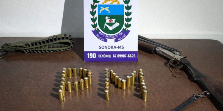 Polícia Militar apreende espingarda na zona rural de Sonora