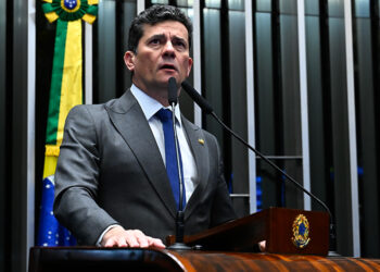 Em discurso, à tribuna, senador Sergio Moro (União-PR).