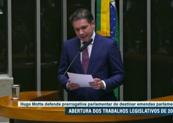 Na abertura do ano legislativo, Motta defende emendas parlamentares