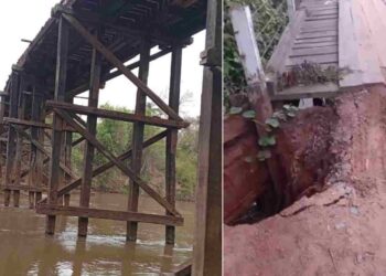 Interditada ponte que liga Terenos a Dois Irmãos do Buriti por risco de desabamento