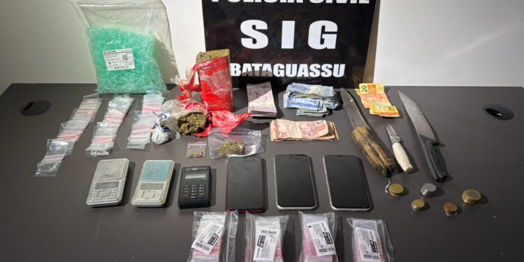 Polícia Civil desarticula ponto de tráfico e prende responsáveis por comércio de drogas em Bataguassu