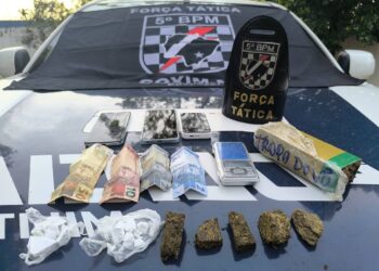 Polícia Militar prende homem por tráfico de drogas em fecha “boca de fumo” em Coxim